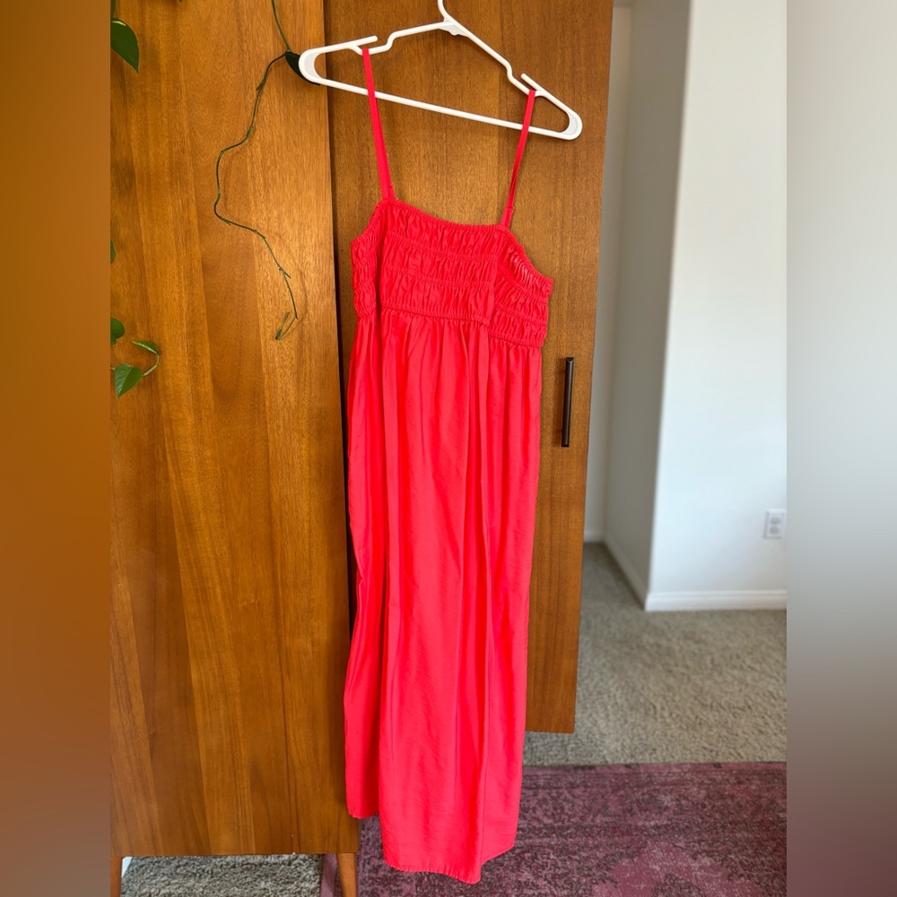 Red Maxi Dress with pockets